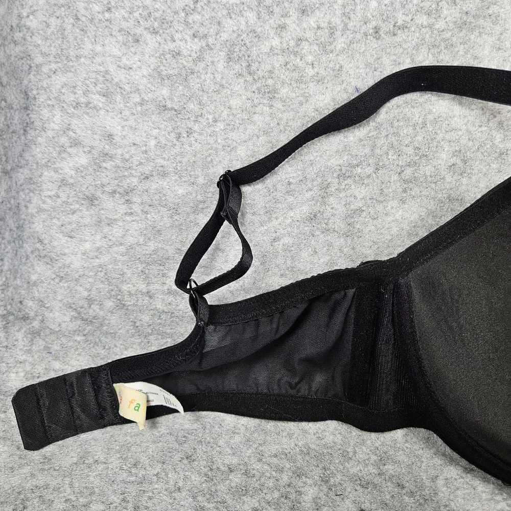 Parfait Black Plunge Underwire Bra Molded Cup Support Comfort Size US 34G READ
